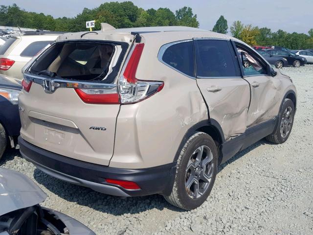 5J6RW2H8XJL016907 - 2018 HONDA CR-V EXL GOLD photo 4