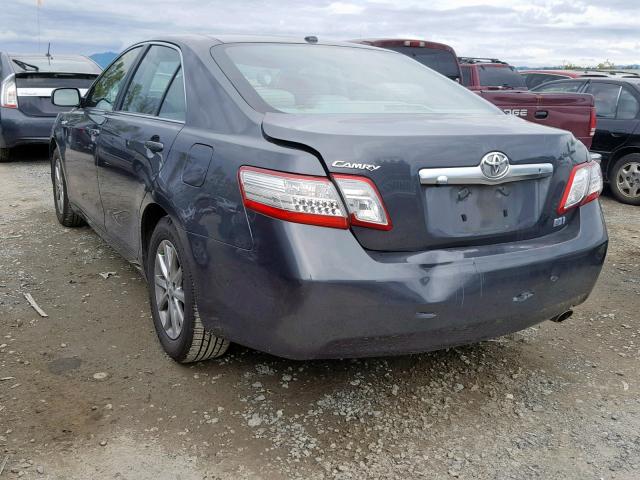 4T1BB3EK3BU141148 - 2011 TOYOTA CAMRY HYBR GRAY photo 3