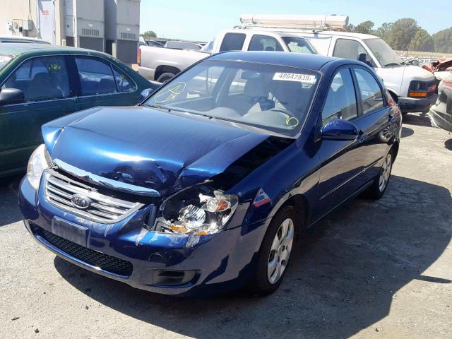 KNAFE122285583697 - 2008 KIA SPECTRA EX BLUE photo 2