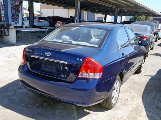 KNAFE122285583697 - 2008 KIA SPECTRA EX BLUE photo 4