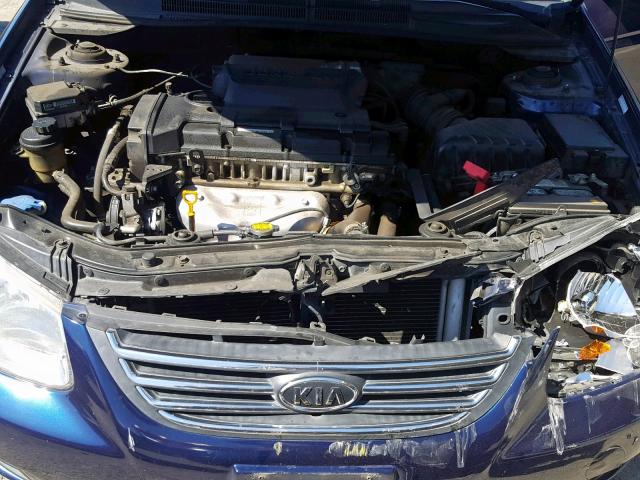 KNAFE122285583697 - 2008 KIA SPECTRA EX BLUE photo 7