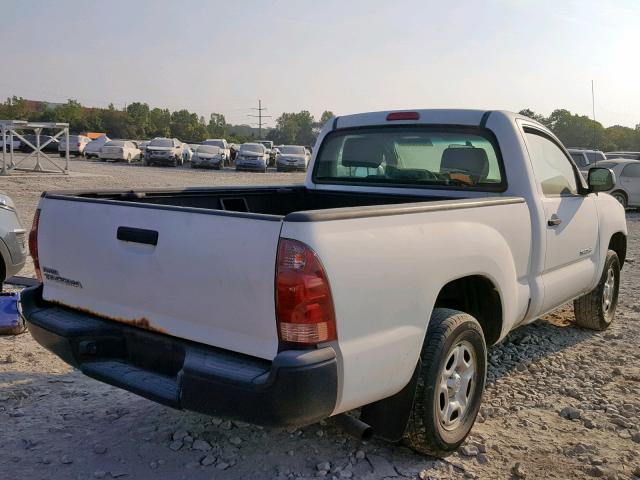 5TENX22N06Z244682 - 2006 TOYOTA TACOMA WHITE photo 4