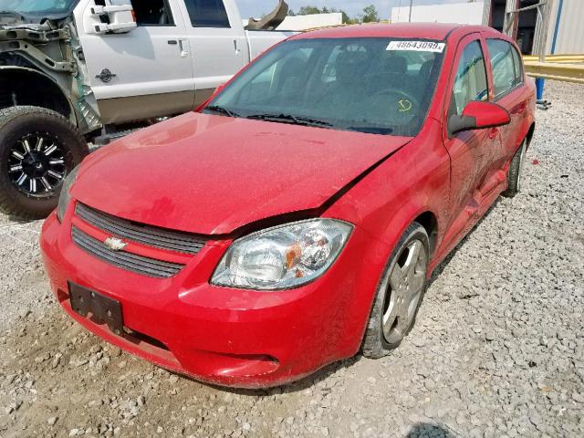 1G1AT58H597106184 - 2009 CHEVROLET COBALT LT RED photo 2