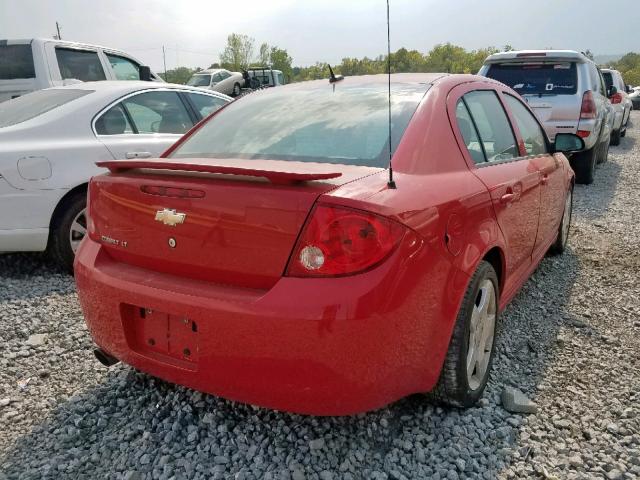 1G1AT58H597106184 - 2009 CHEVROLET COBALT LT RED photo 4