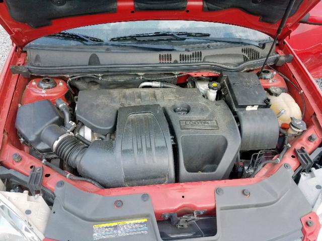 1G1AT58H597106184 - 2009 CHEVROLET COBALT LT RED photo 7