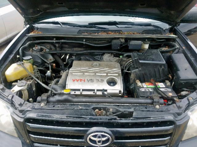 JTEEP21A640034529 - 2004 TOYOTA HIGHLANDER BLACK photo 7