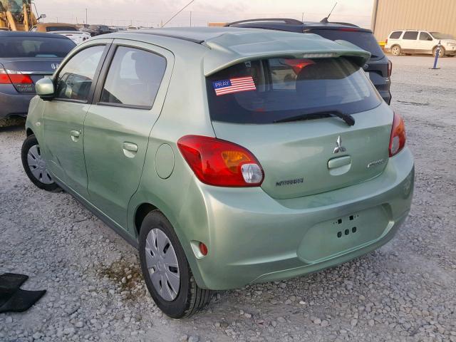 ML32A3HJ4EH014614 - 2014 MITSUBISHI MIRAGE DE GREEN photo 3