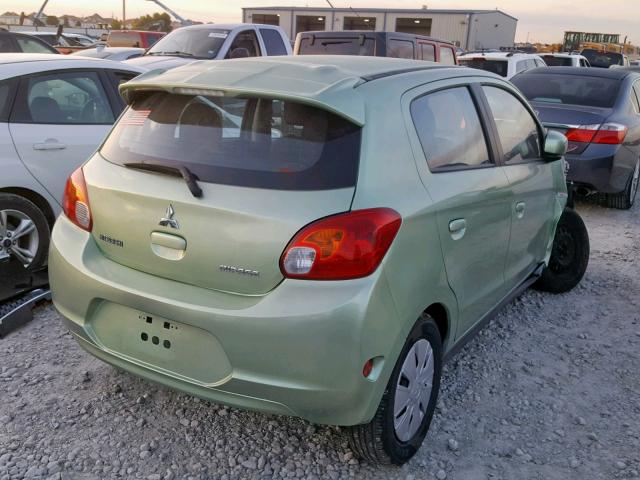 ML32A3HJ4EH014614 - 2014 MITSUBISHI MIRAGE DE GREEN photo 4