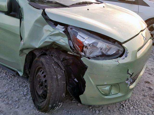 ML32A3HJ4EH014614 - 2014 MITSUBISHI MIRAGE DE GREEN photo 9