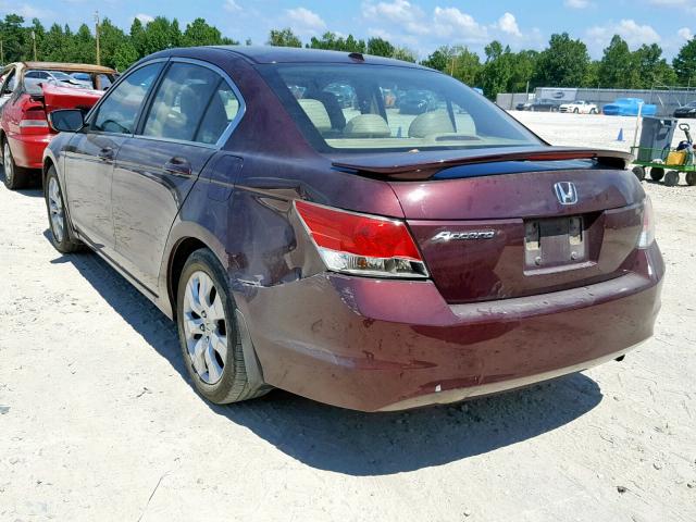 1HGCP26809A111013 - 2009 HONDA ACCORD EXL MAROON photo 3