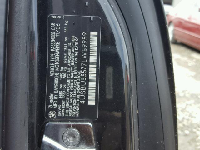 4USBU33577LW59959 - 2007 BMW Z4 3.0 BLACK photo 10