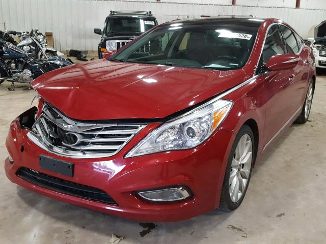 KMHFH4JG6DA243443 - 2013 HYUNDAI AZERA GLS RED photo 2