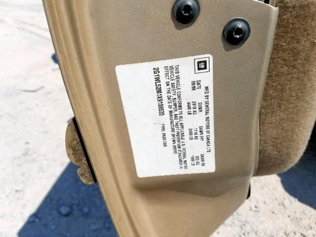 2G1WL52M1X9108635 - 1999 CHEVROLET LUMINA BAS Qızıl foto 10