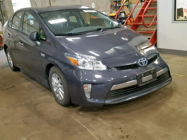 JTDKN3DP1E3055775 - 2014 TOYOTA PRIUS PLUG GRAY photo 1