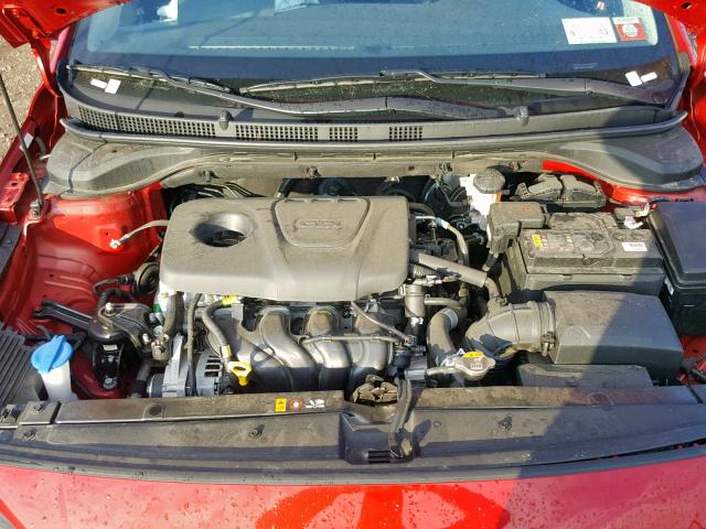 3KPC24A34KE058405 - 2019 HYUNDAI ACCENT SE RED photo 7