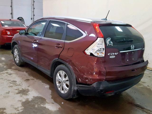 5J6RM4H76EL078271 - 2014 HONDA CR-V EXL RED photo 3