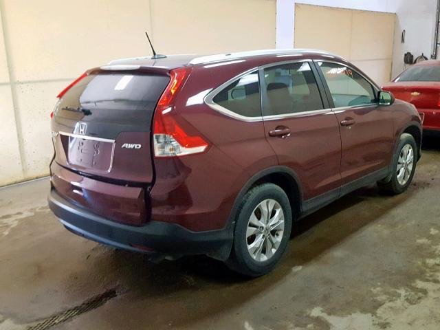 5J6RM4H76EL078271 - 2014 HONDA CR-V EXL RED photo 4