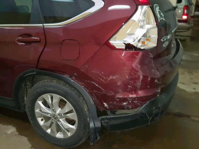 5J6RM4H76EL078271 - 2014 HONDA CR-V EXL RED photo 9