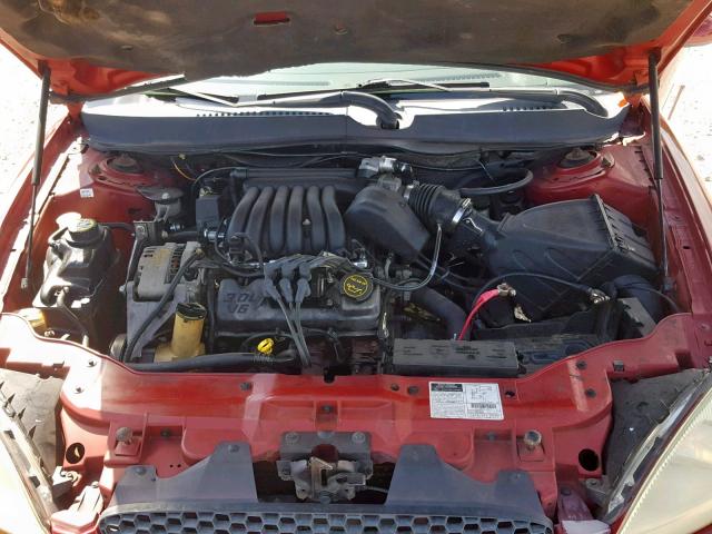 1FAFP55U72A267329 - 2002 FORD TAURUS SES RED photo 7