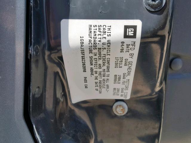1G8AJ55F66Z202898 - 2006 SATURN ION LEVEL GRAY photo 10