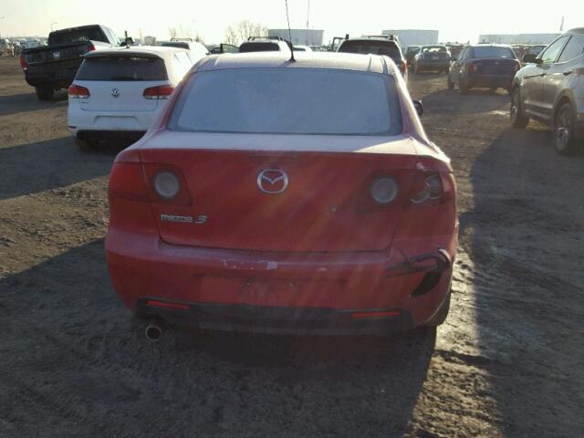 JM1BK12F461473459 - 2006 MAZDA 3 I RED photo 9