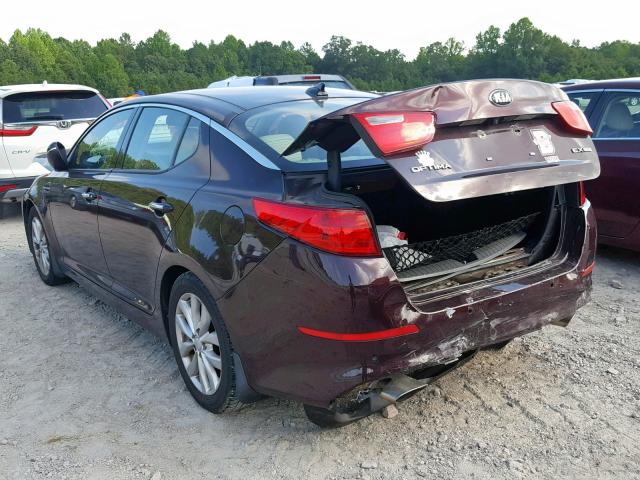 5XXGN4A71EG314376 - 2014 KIA OPTIMA EX MAROON photo 3