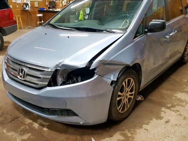 5FNRL5H46CB145889 - 2012 HONDA ODYSSEY EX BLUE photo 9