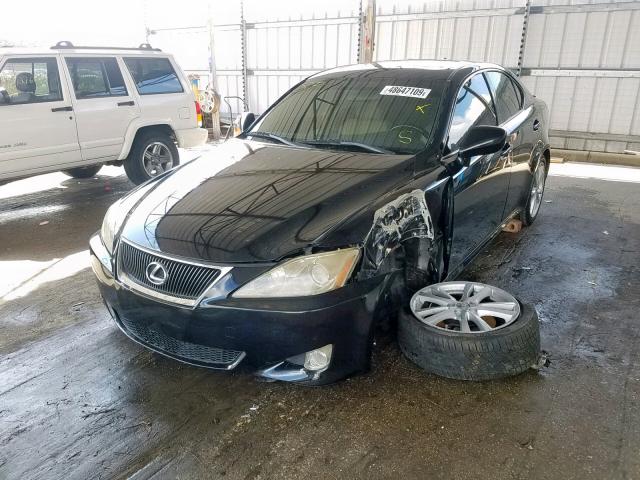 JTHBK262975040094 - 2007 LEXUS IS 250 BLACK photo 2