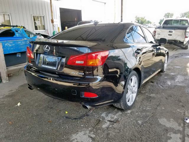 JTHBK262975040094 - 2007 LEXUS IS 250 BLACK photo 4