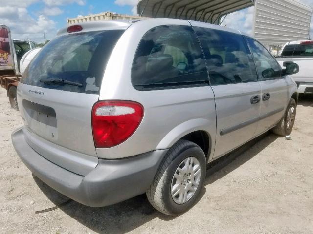 1D4GP25B26B518000 - 2006 DODGE CARAVAN SE SILVER photo 4