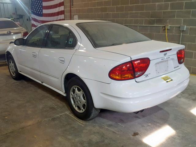 1G3NK52F02C250970 - 2002 OLDSMOBILE ALERO GX WHITE photo 3