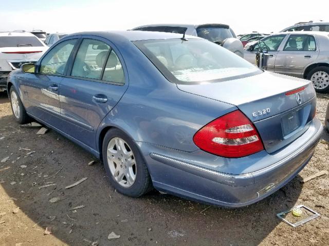 WDBUF65JX3A169007 - 2003 MERCEDES-BENZ E 320 BLUE photo 3