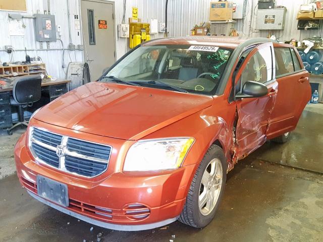 1B3HB48A59D142773 - 2009 DODGE CALIBER SX ORANGE photo 2