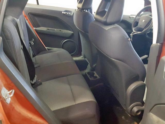 1B3HB48A59D142773 - 2009 DODGE CALIBER SX ORANGE photo 6