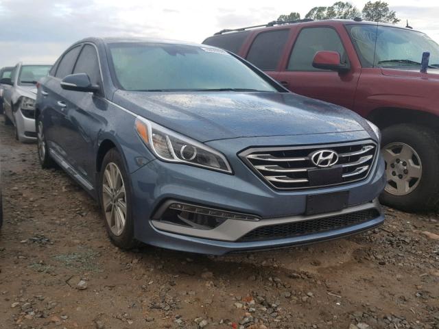 5NPE34AF6HH586001 - 2017 HYUNDAI SONATA SPO BLUE photo 1