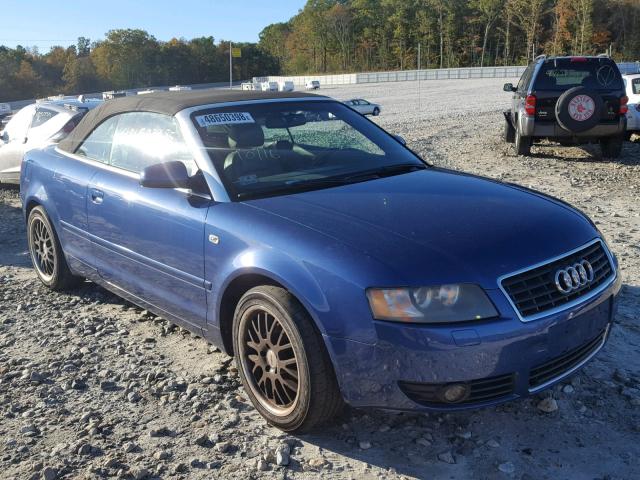 WAUAC48H54K014724 - 2004 AUDI A4 1.8 CAB BLUE photo 1