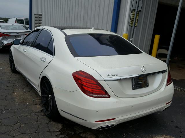 WDDUG8CB2EA026017 - 2014 MERCEDES-BENZ S 550 WHITE photo 3