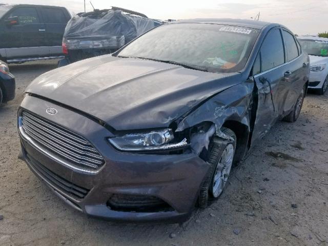 3FA6P0G71FR291275 - 2015 FORD FUSION S GRAY photo 2