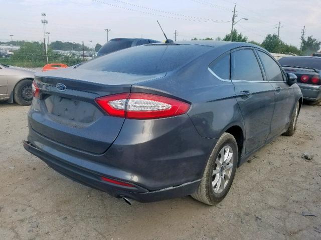 3FA6P0G71FR291275 - 2015 FORD FUSION S GRAY photo 4