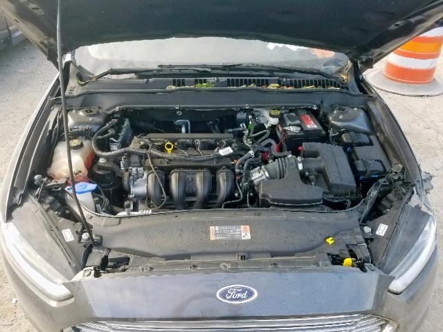 3FA6P0G71FR291275 - 2015 FORD FUSION S GRAY photo 7