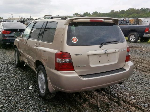 JTEEP21A860149622 - 2006 TOYOTA HIGHLANDER TAN photo 3