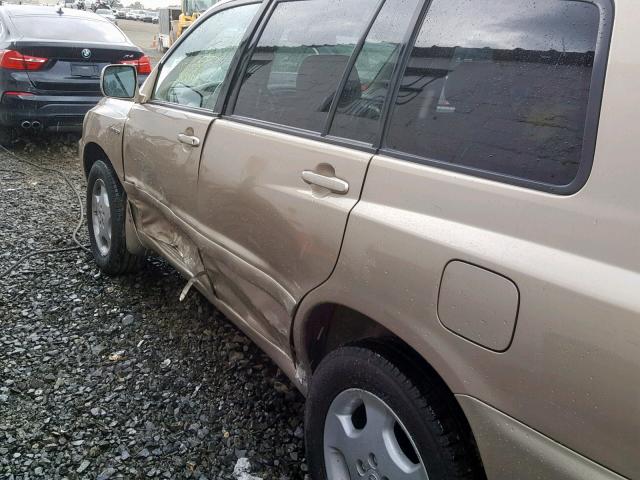 JTEEP21A860149622 - 2006 TOYOTA HIGHLANDER TAN photo 9