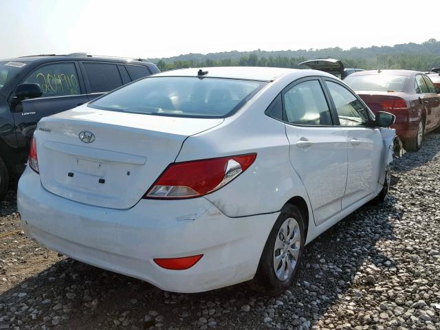 KMHCT4AE1GU103030 - 2016 HYUNDAI ACCENT SE WHITE photo 4