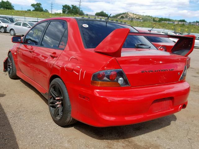 JA3AH86DX5U011947 - 2005 MITSUBISHI LANCER EVO RED photo 3