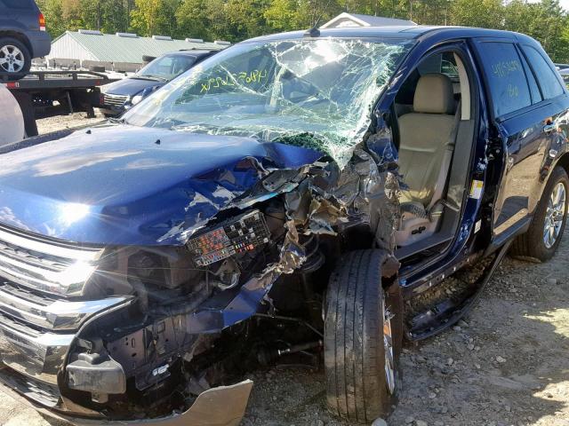 2FMDK4JC0BBA82742 - 2011 FORD EDGE SEL BLUE photo 9