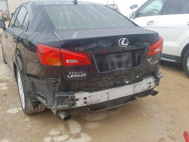 JTHBE262172012993 - 2007 LEXUS IS 350 BLACK photo 9