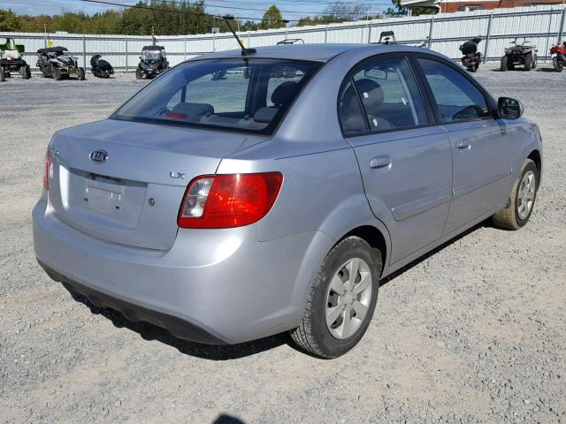 KNADH4A38B6941428 - 2011 KIA RIO BASE SILVER photo 4