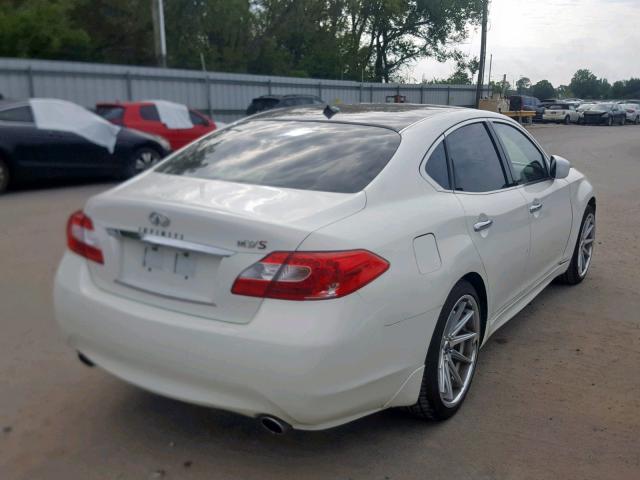 JN1BY1APXCM335883 - 2012 INFINITI M37 WHITE photo 4