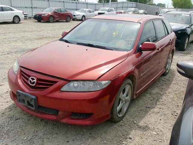 1YVHP82D845N67041 - 2004 MAZDA 6 S RED photo 2