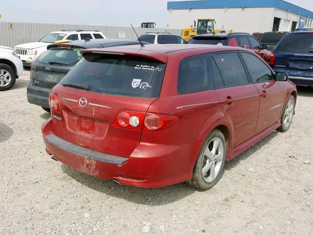 1YVHP82D845N67041 - 2004 MAZDA 6 S RED photo 4